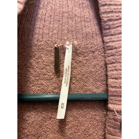 Free People Size M Wool & Alpaca Blend Snap Neck Cardigan Sweater (B10) - Picture 2 of 4